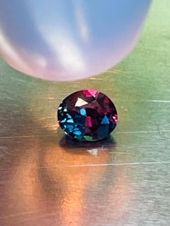 Alexandrite 0.24ct deep green to pinkish color change rare gemstone