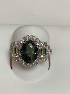 Alexandrite 3.56 Carat and Diamonds Ring