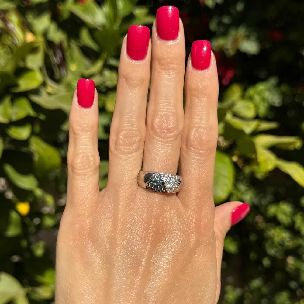 Modernist Alexandrite and Diamond Band Ring For Sale