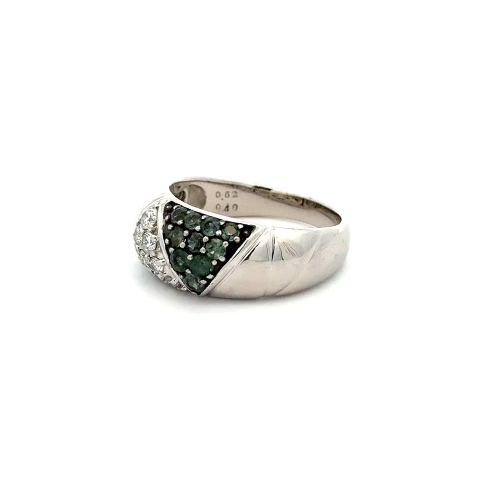 Alexandrite and Diamond Band Ring For Sale 1