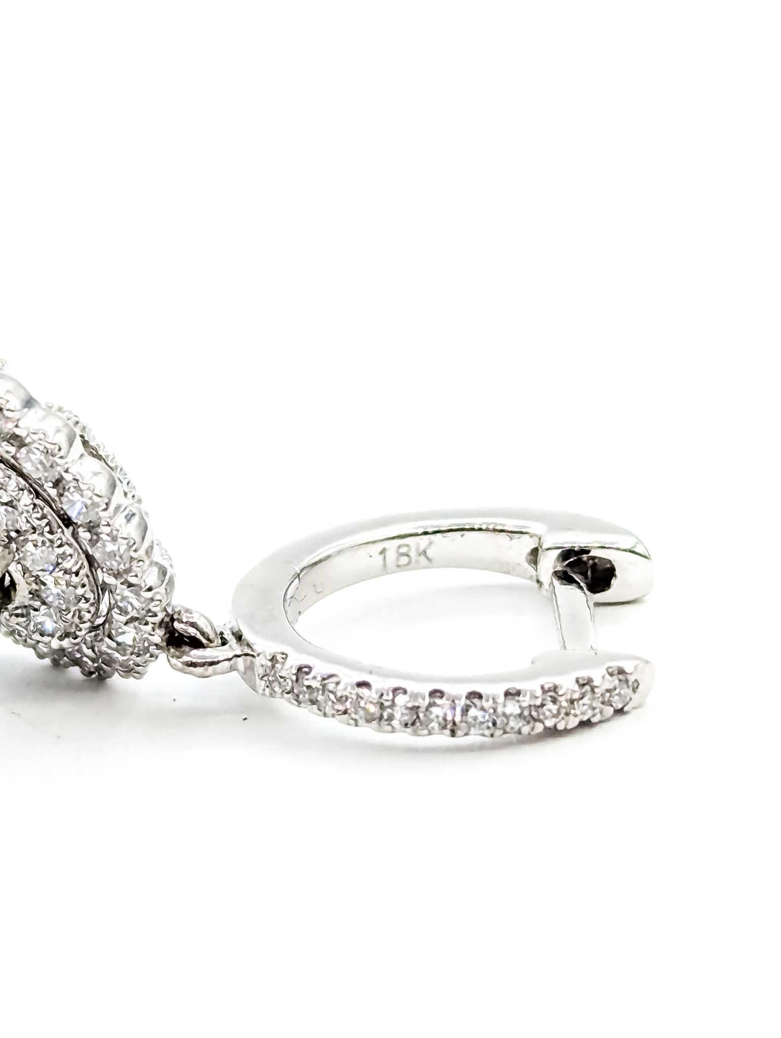 Boucles d'oreilles en or blanc 14k Alexandrite et diamant en vente 1