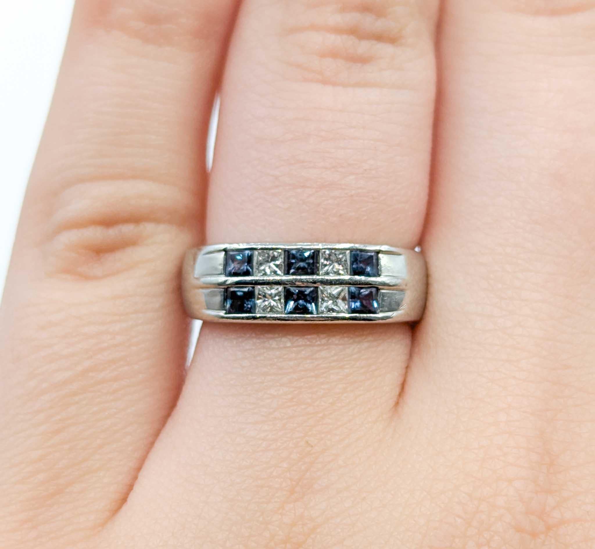 Alexandrit und Diamant Platin Ring im Zustand „Hervorragend“ im Angebot in Bloomington, MN