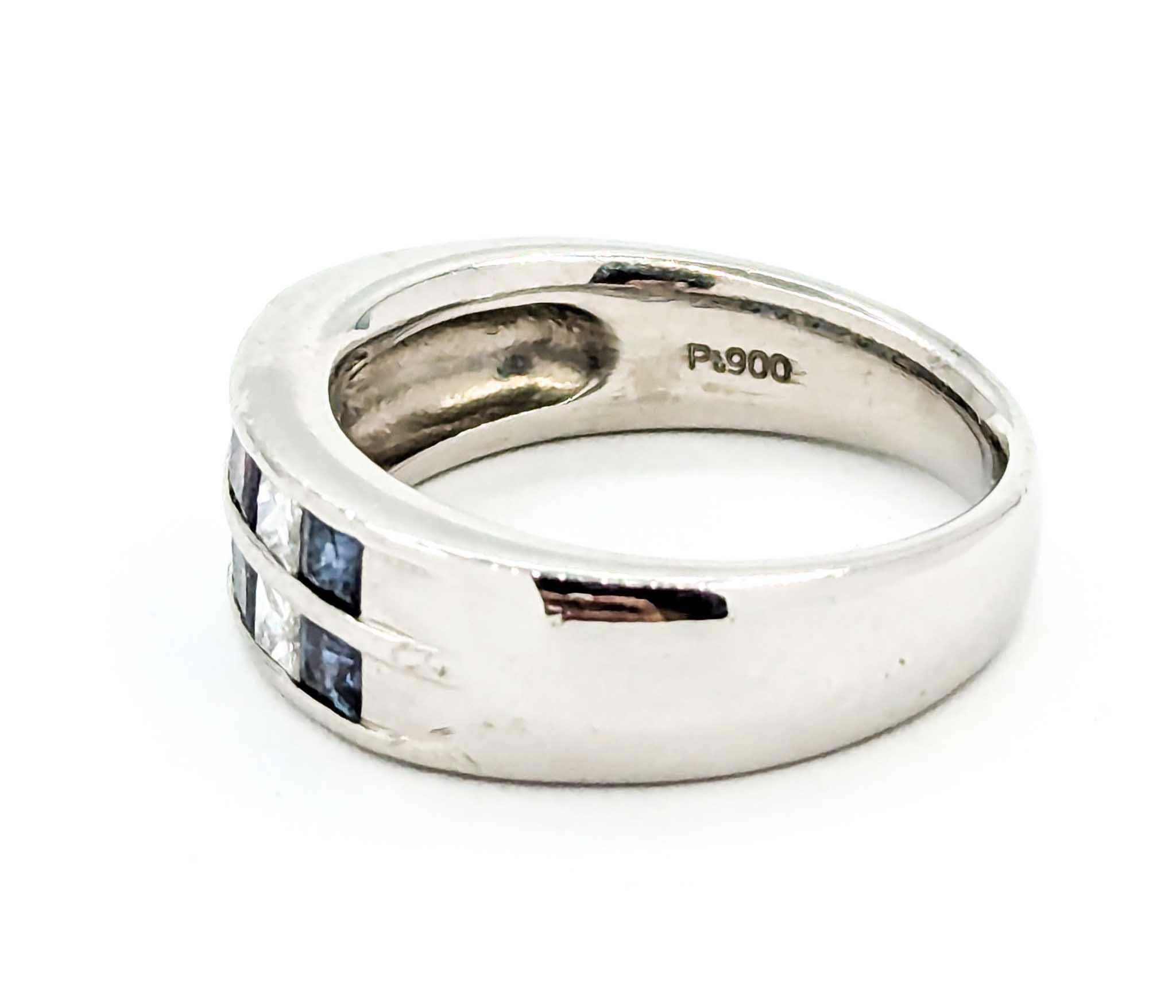 Alexandrit und Diamant Platin Ring Damen im Angebot