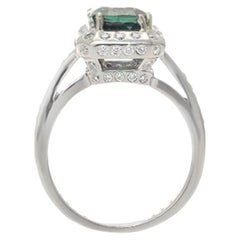 18 Karat Weißgold Ring mit 3,86 Karat Alexandrit und 0,70 Karat Diamant