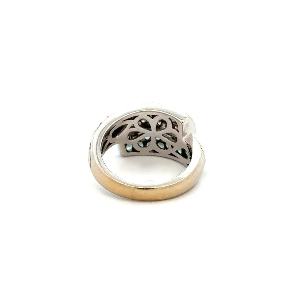 Alexandrite and RBC Diamond Crossover Cocktail Ring In Excellent Condition For Sale In Montreal, QC