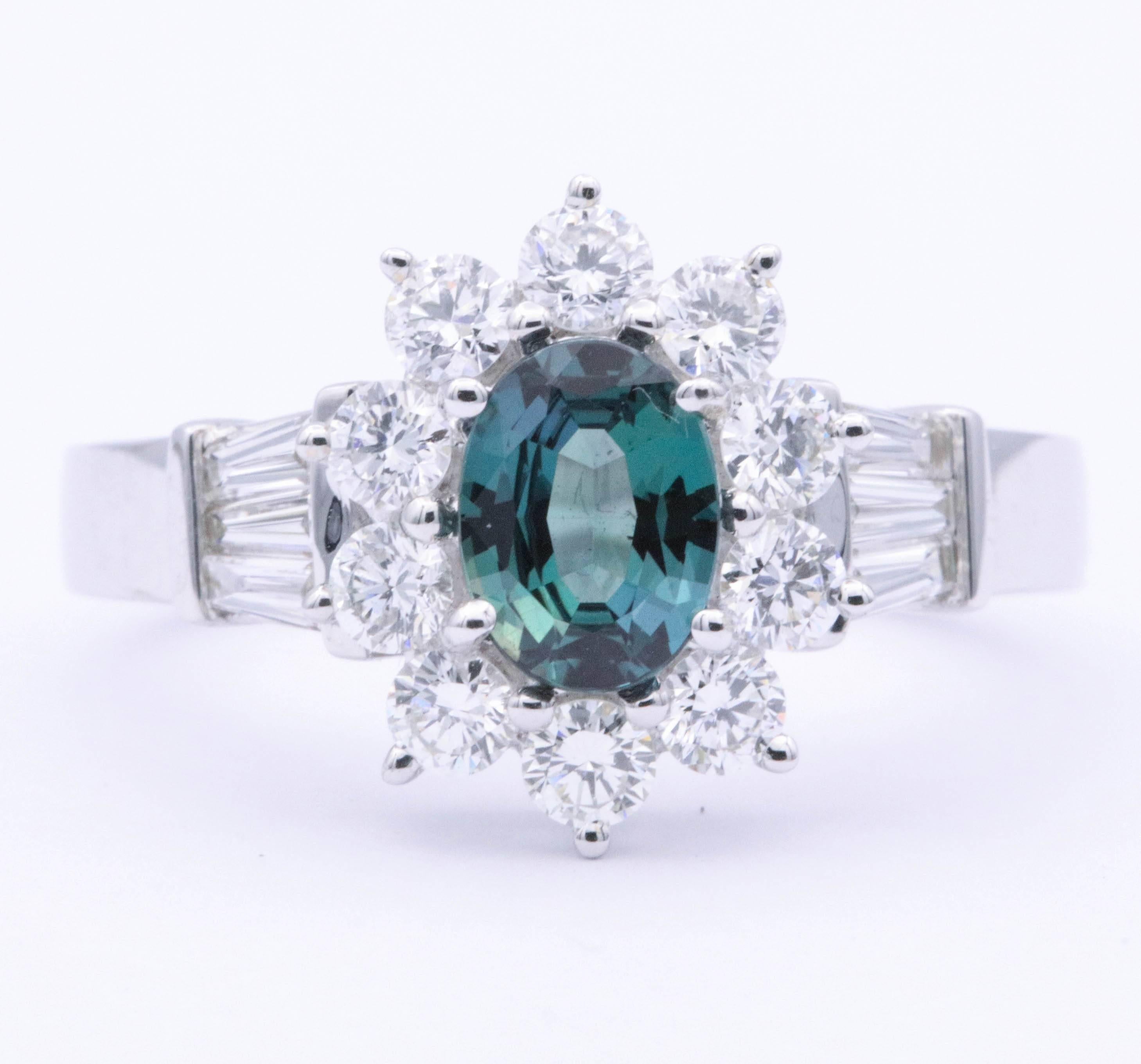 18K White Gold
Alexandrite 0.67 Carats
Diamonds 0.87 Carats
Certificate available