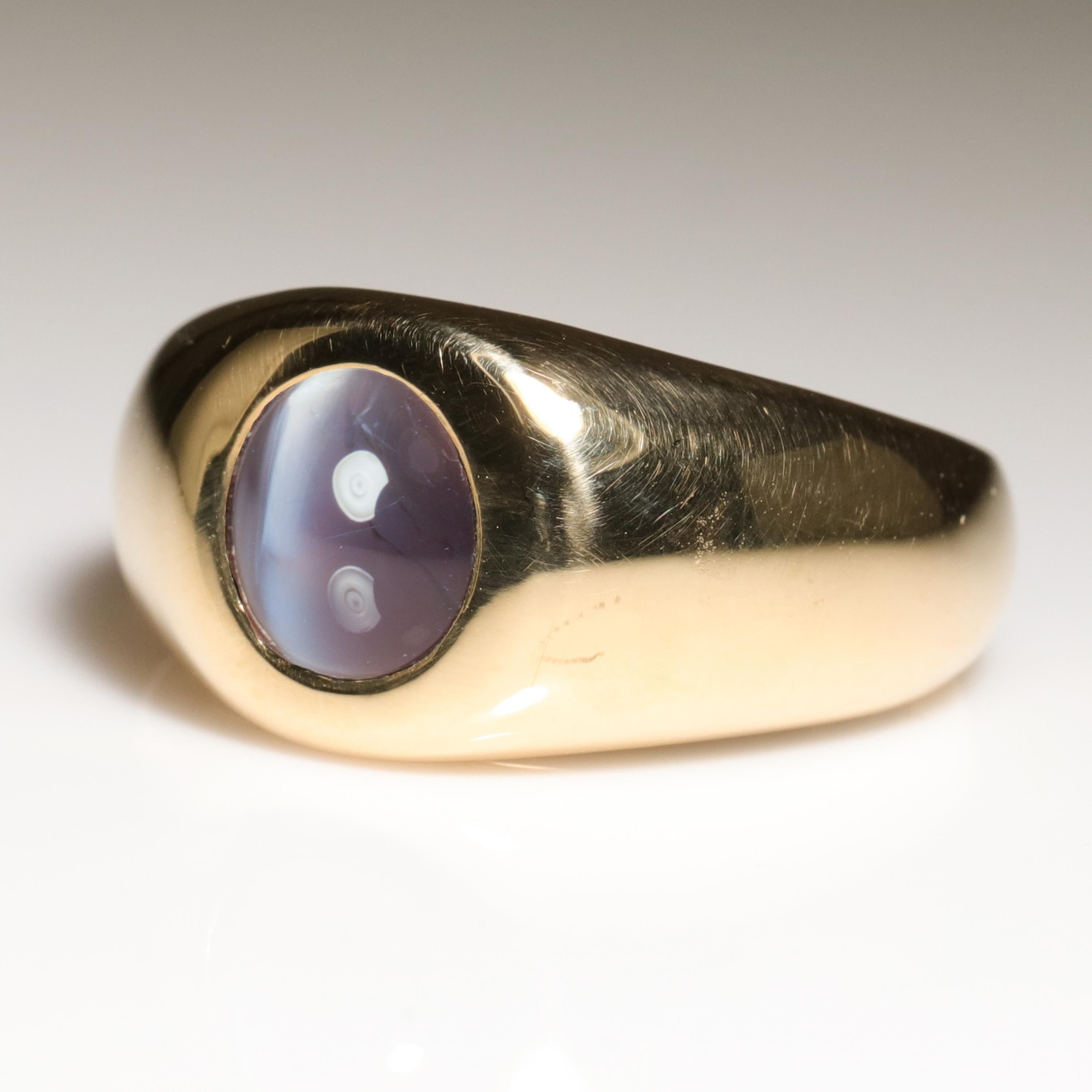 Contemporary Alexandrite Cat's Eye Ring