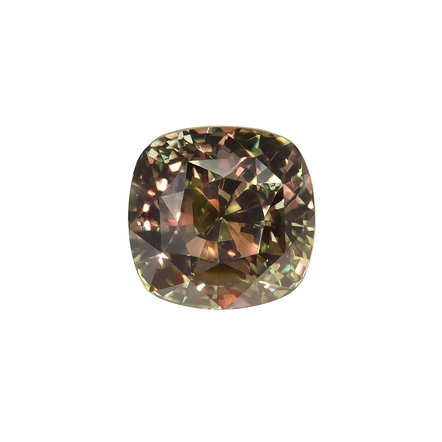 Rare and exclusive natural Alexandrite cushion cut gem from Sri Lanka (