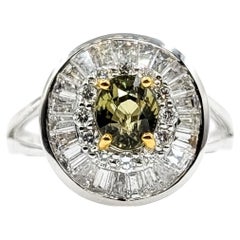 Alexandrite & Diamond Cocktail Ring in 14k White Gold – GIA Report 2225171673