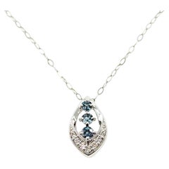 Alexandrite & Diamond Drop Pendant in Platinum
