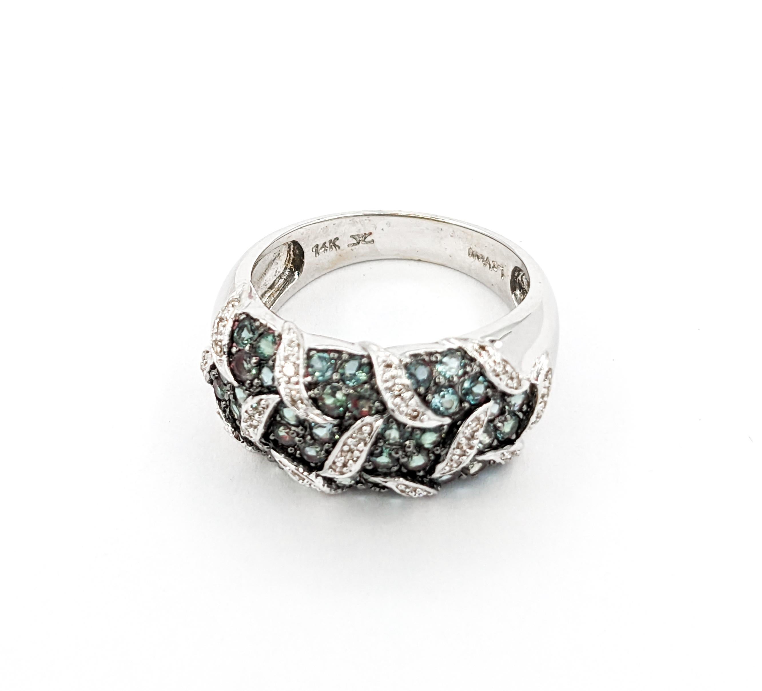 Alexandrite & Diamond LeVian Ring In White Gold 5
