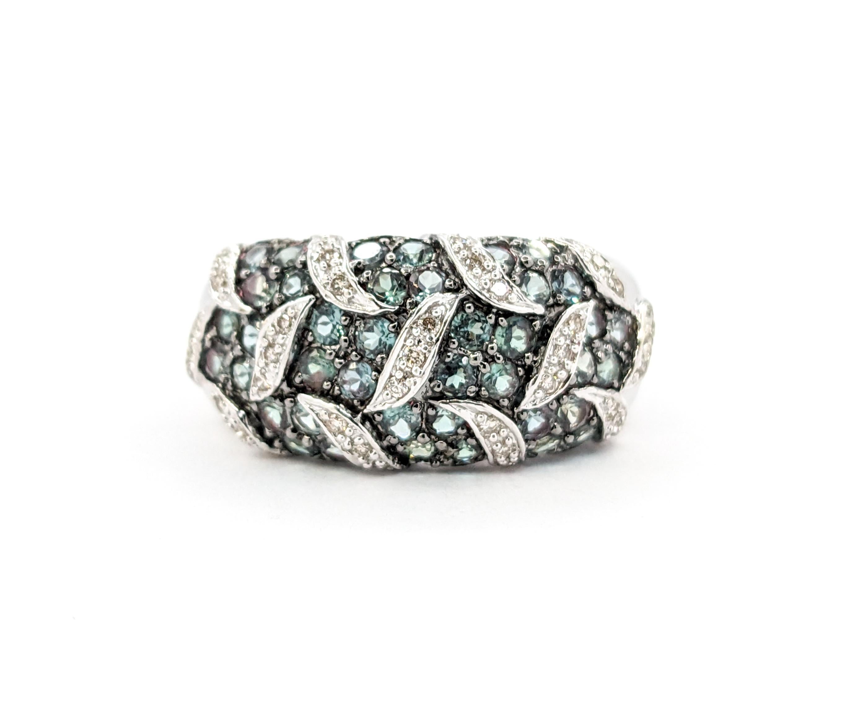 Alexandrite & Diamond LeVian Ring In White Gold 6