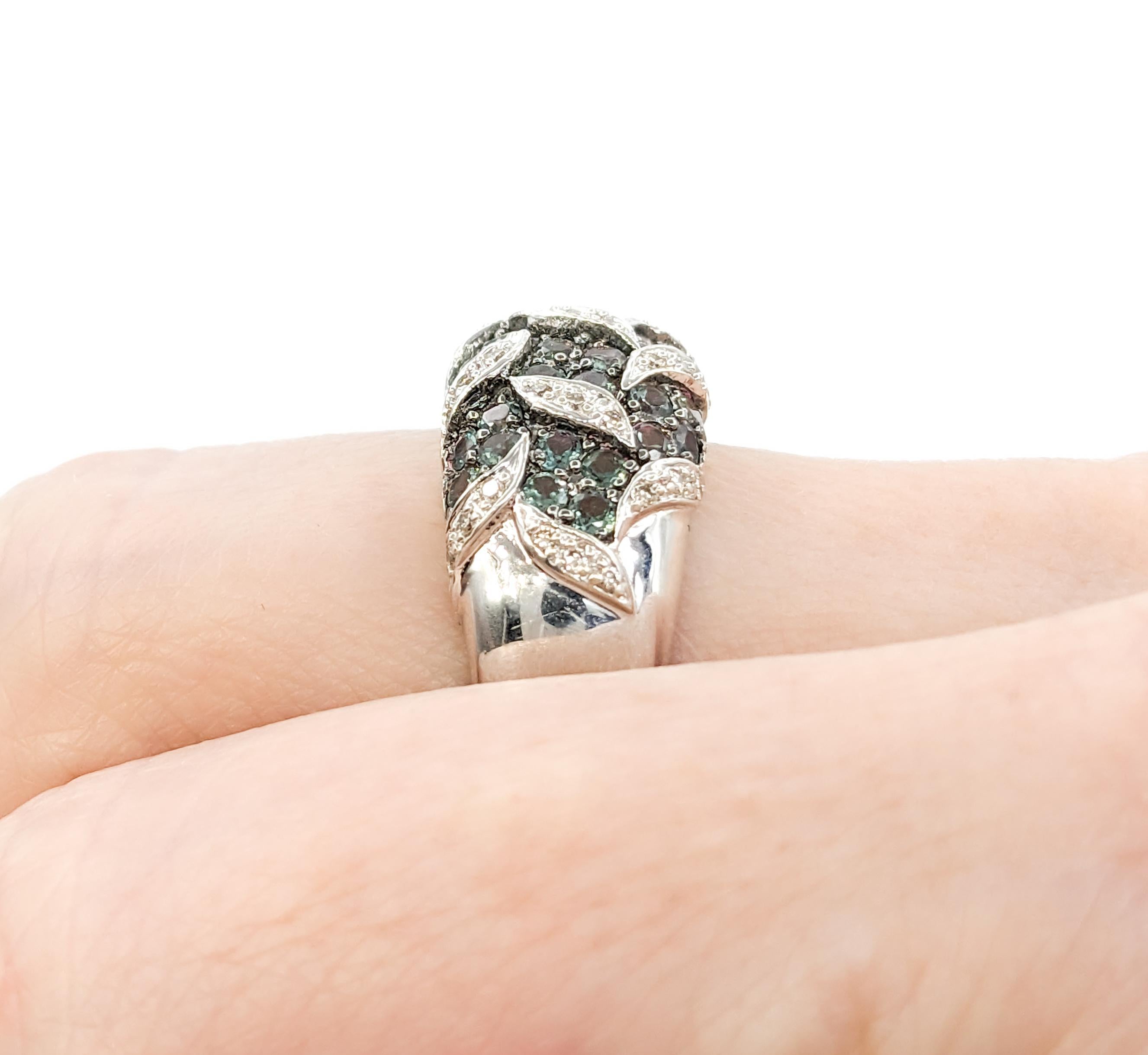 Contemporary Alexandrite & Diamond LeVian Ring In White Gold