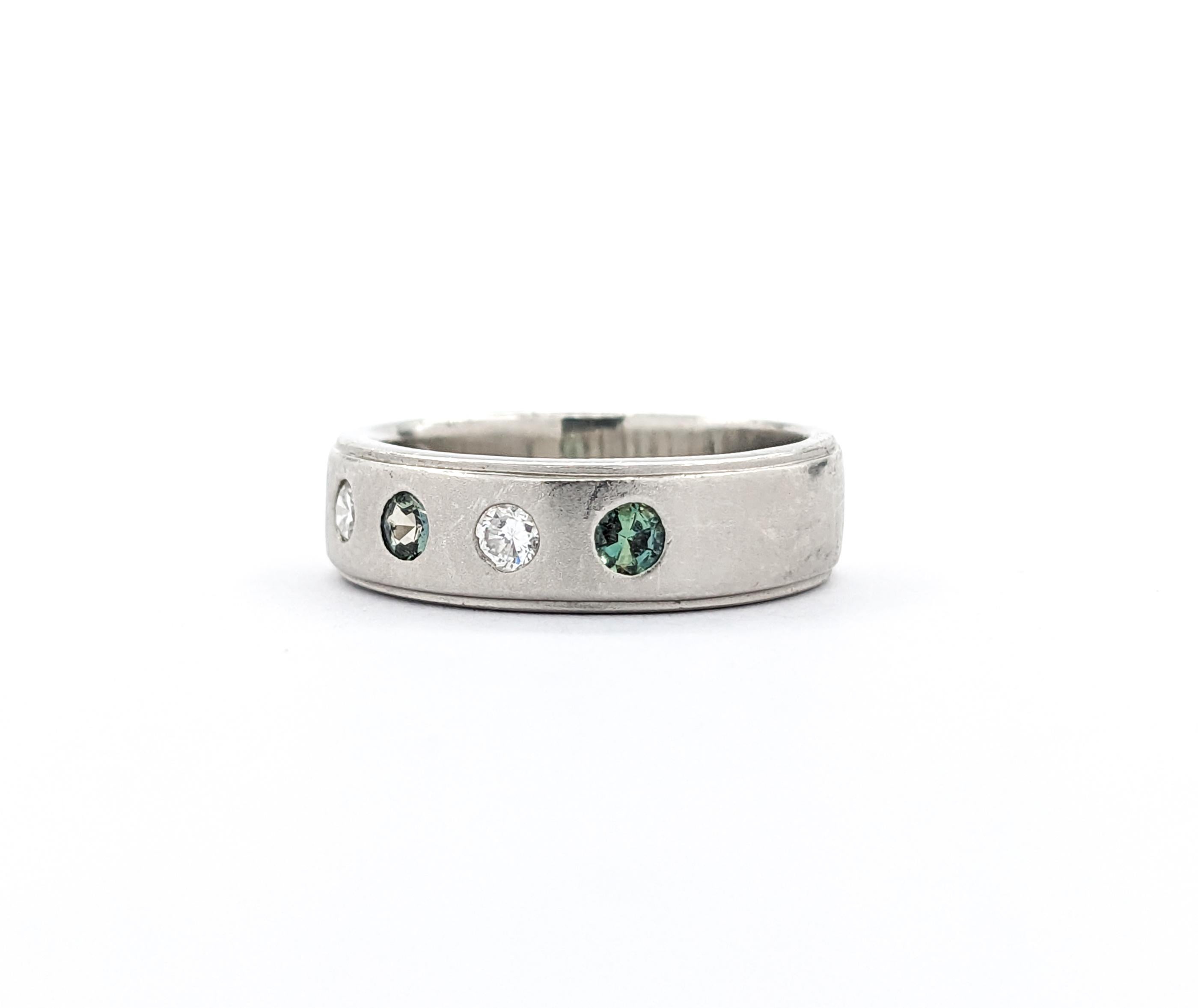 Alexandrit & Diamantring aus Platin mit Alexandrit 4