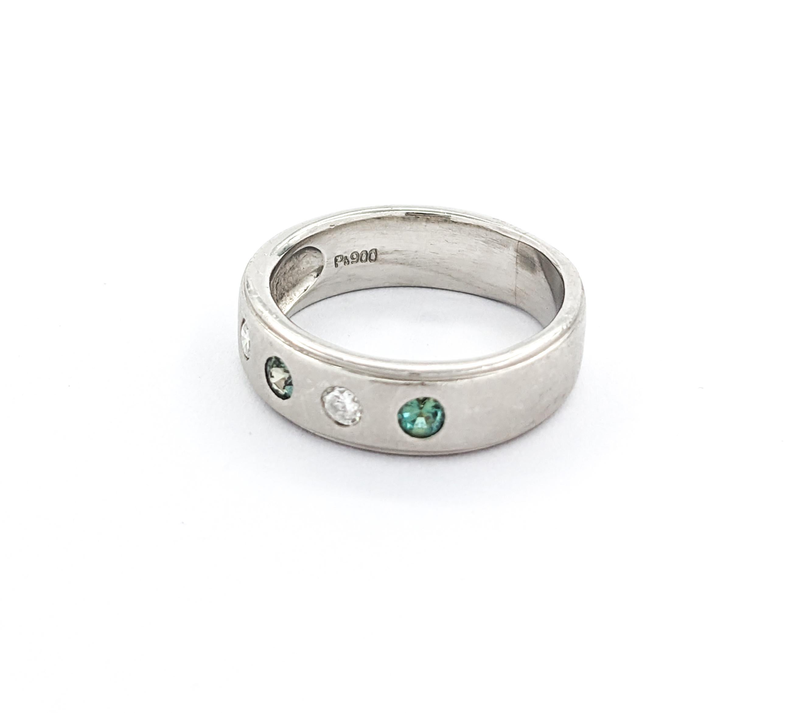 Alexandrit & Diamantring aus Platin mit Alexandrit 5