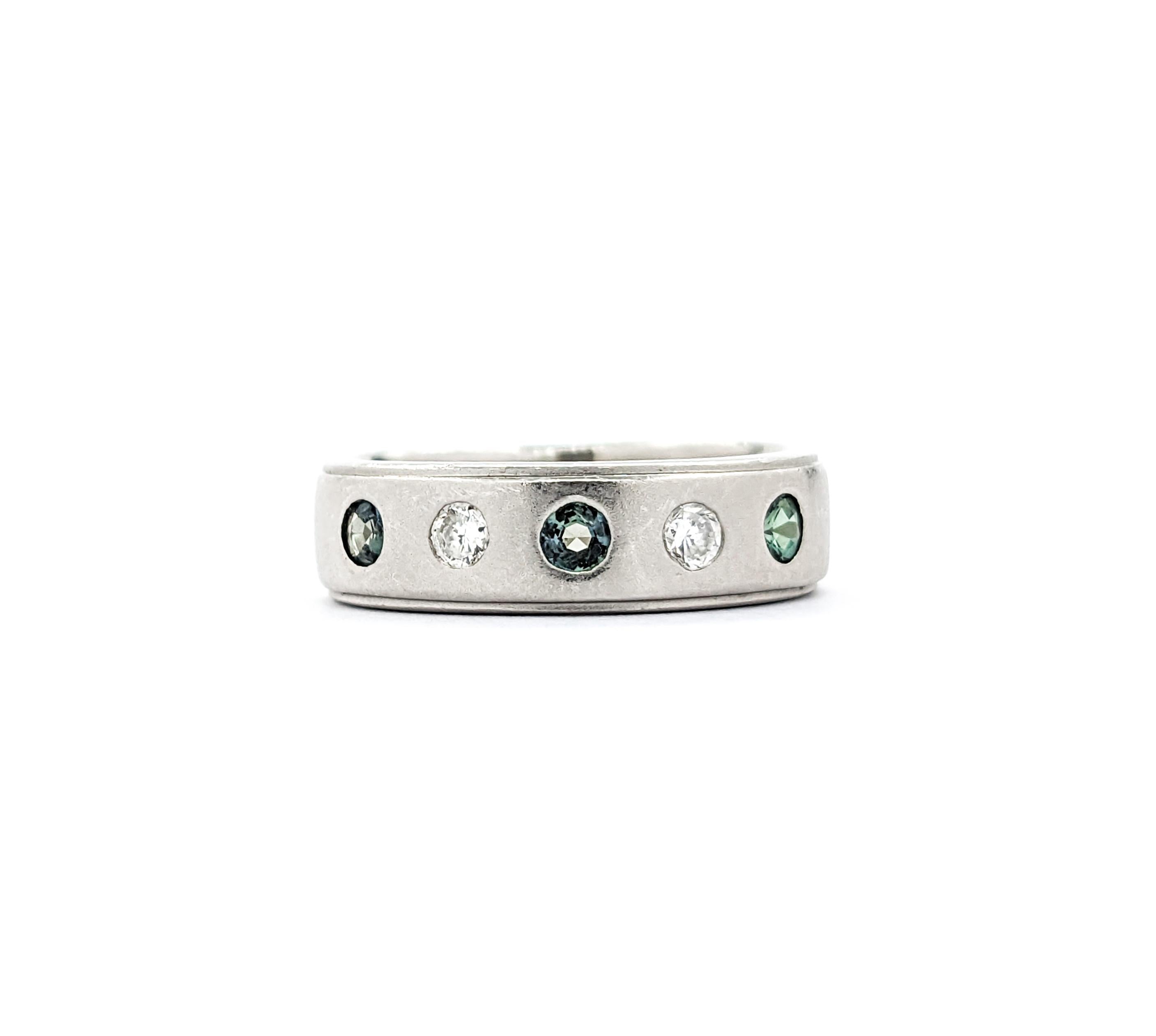 Alexandrit & Diamantring aus Platin mit Alexandrit 6