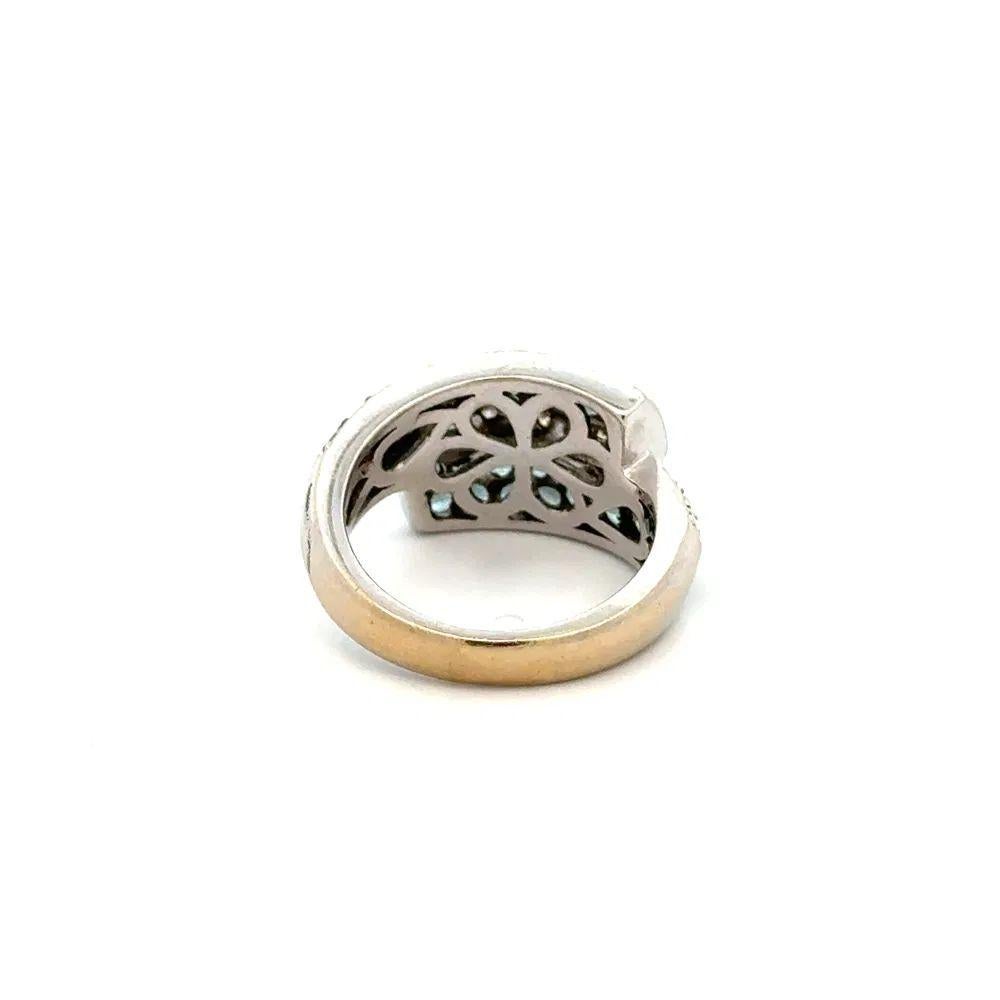 Alexandrit GIA und Diamant Platin Crossover Ring Nachlass feiner Schmuck im Angebot 1