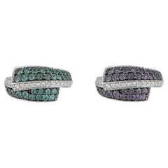 Vintage Alexandrite GIA and Diamond Platinum Crossover Ring Estate Fine Jewelry