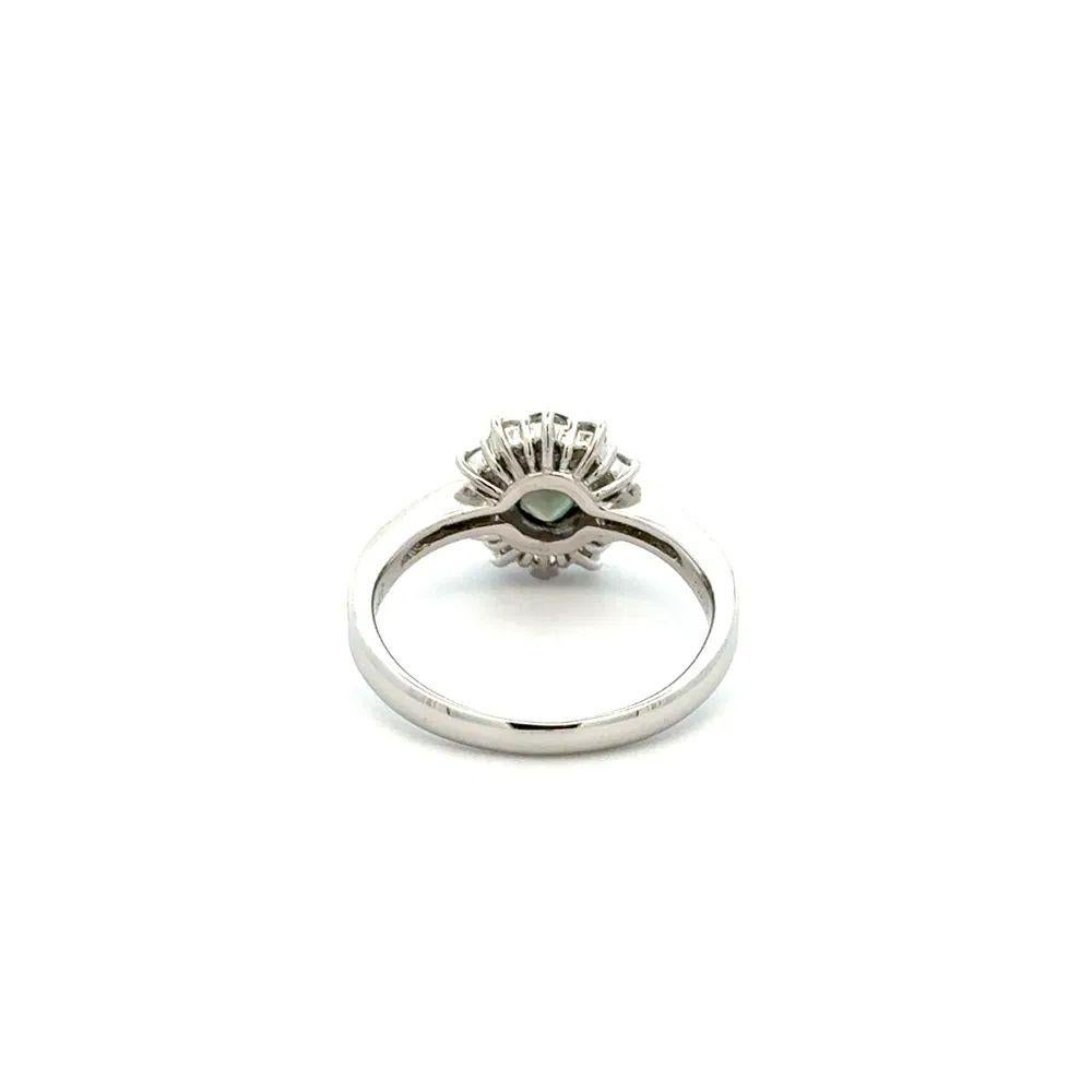 Women's Alexandrite GIA and Diamond Platinum Solitaire Ring Estate Fine Jewelry For Sale