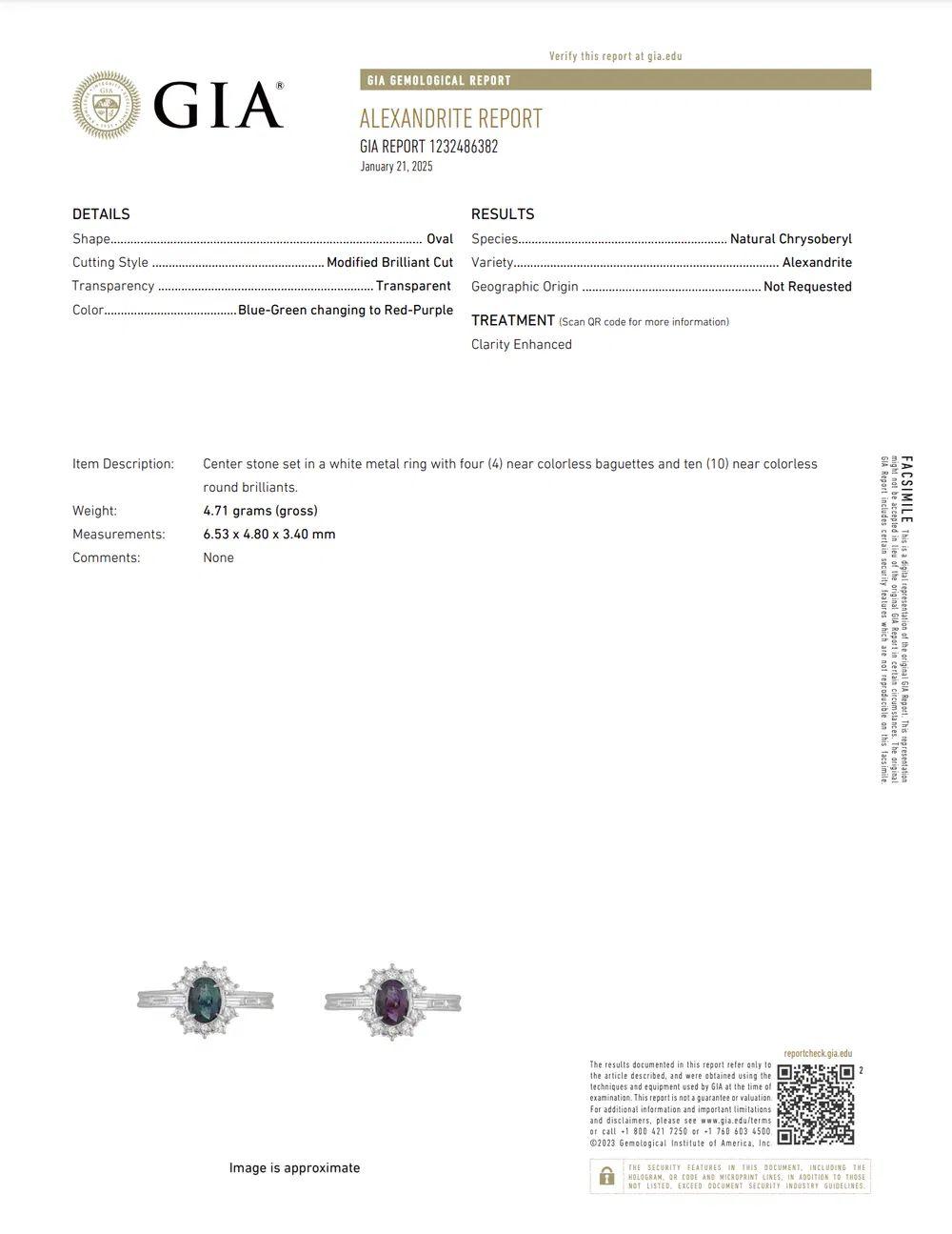 Alexandrite GIA and Diamond Platinum Solitaire Ring Estate Fine Jewelry For Sale 2