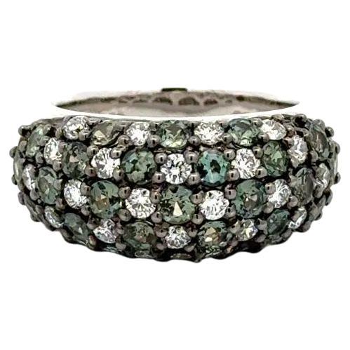 Alexandrite GIA and RBC Diamond Gold Dome Band Ring