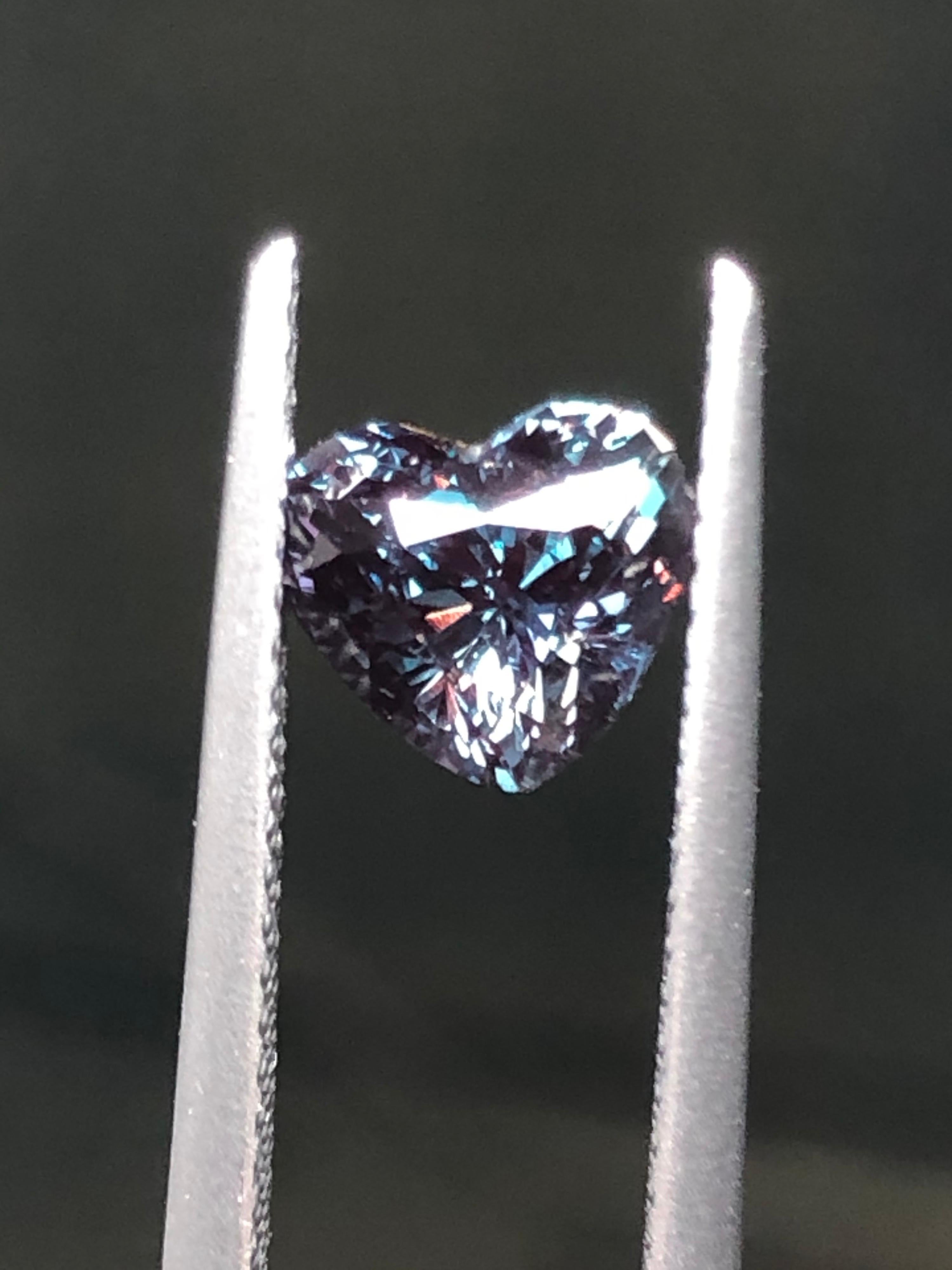heart shaped alexandrite ring