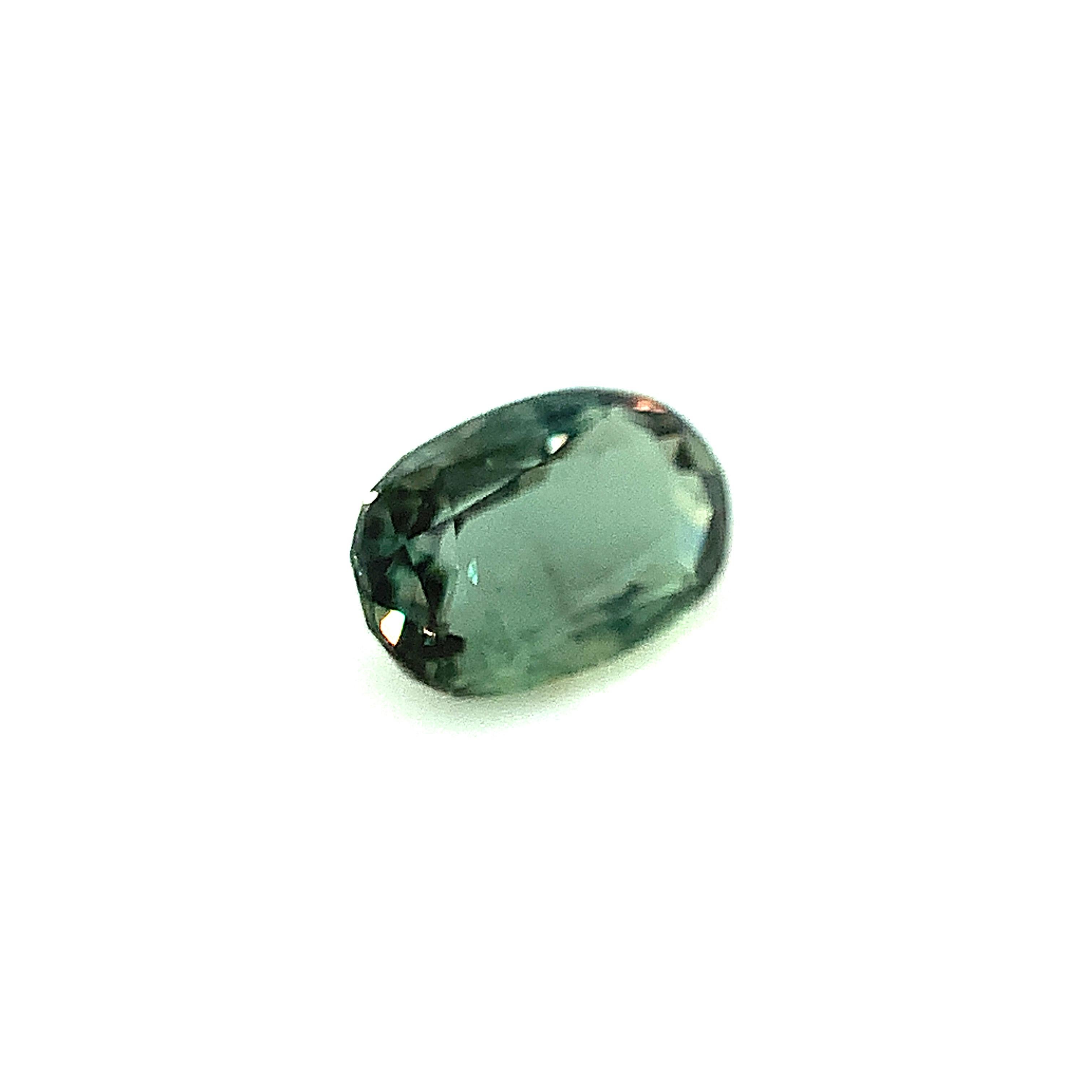 Oval Cut Alexandrite Oval, .86 Carat Loose Gemstone, GIA Certified For Sale