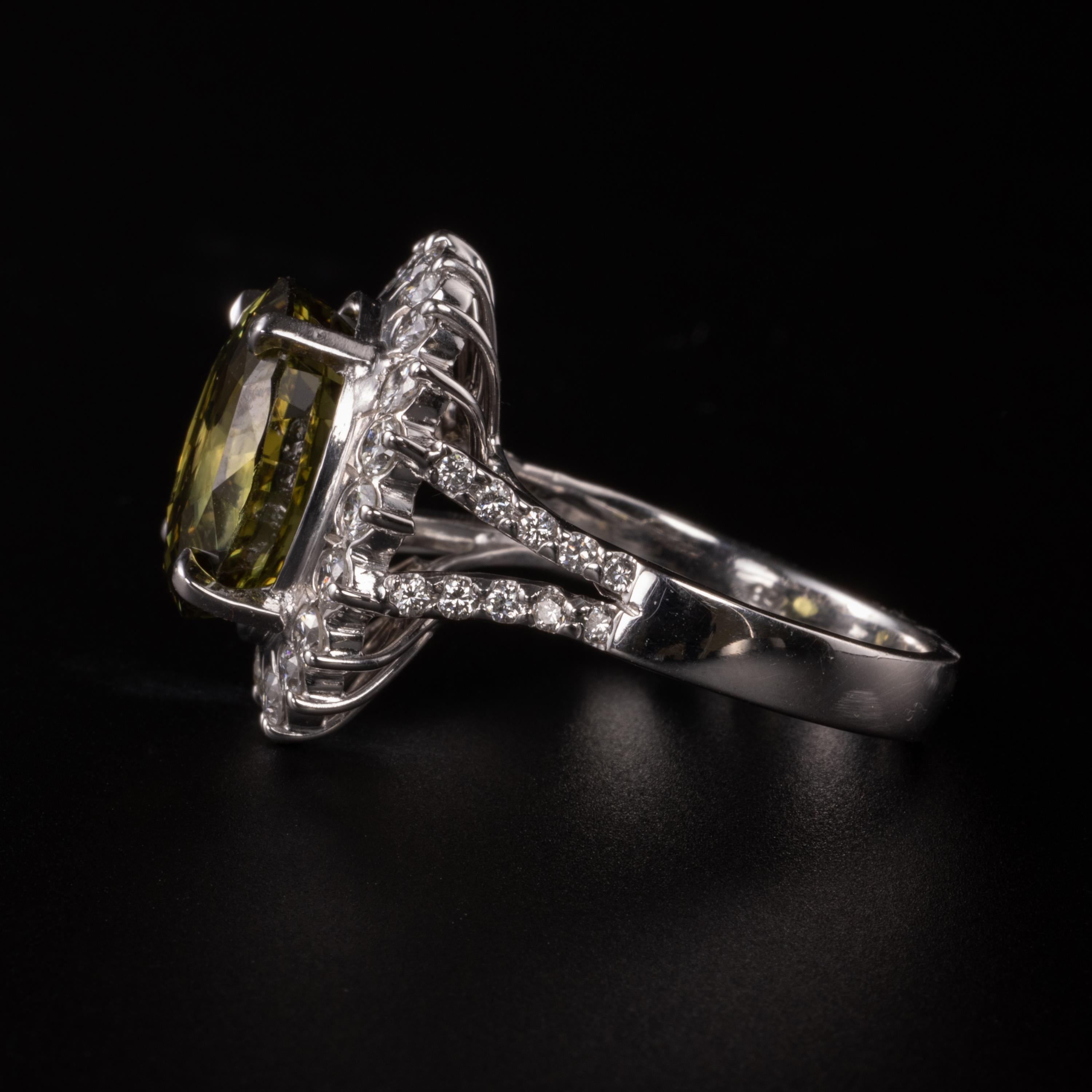 Alexandrit-Ring 7,35 Karat, Farbwechsel, natürlicher Edelstein 5