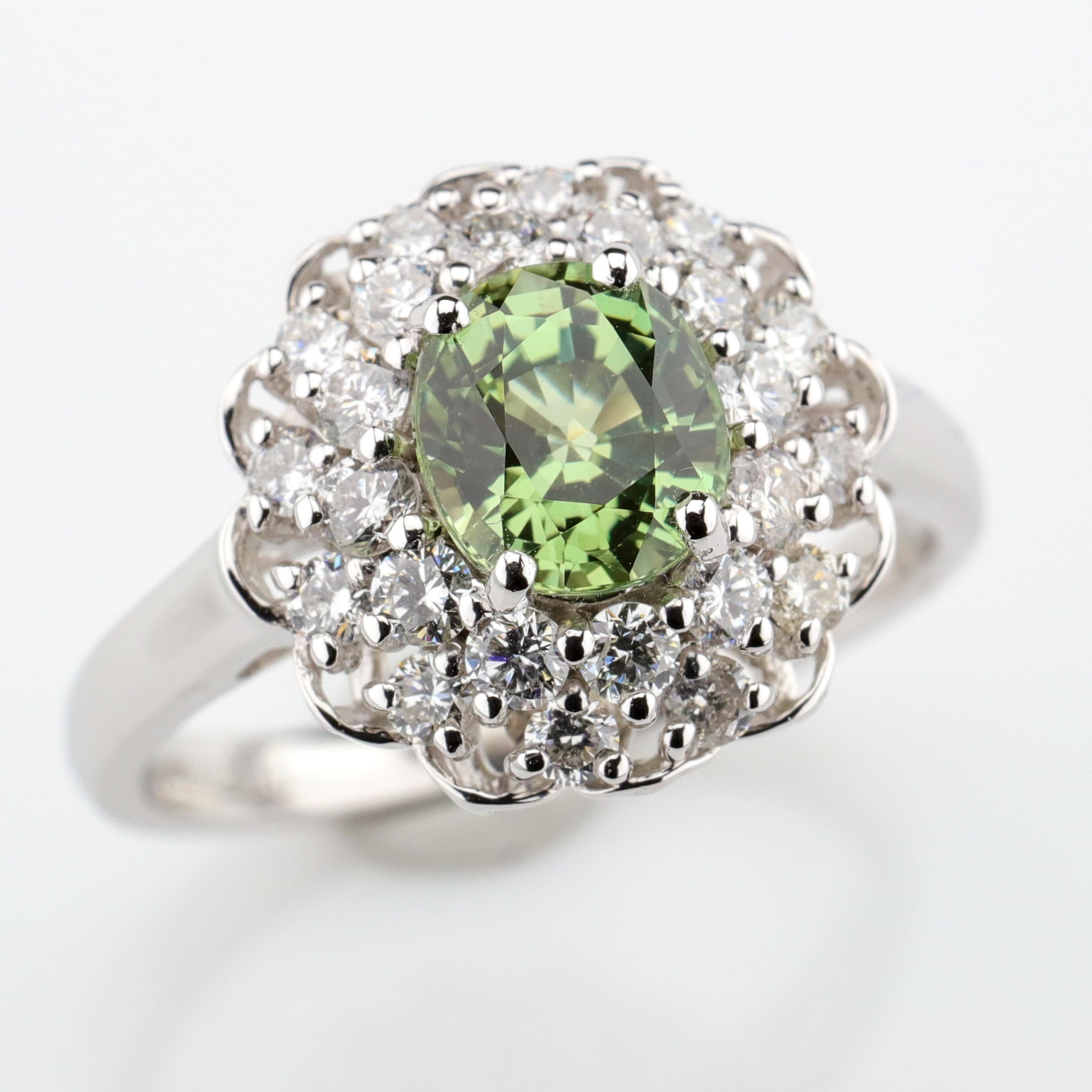 Brilliant Cut Alexandrite Ring with Diamonds is Rare Even Among Alexandrite Rings