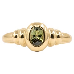 Alexandrite Solitaire Ring in 10k Yellow Gold- GIA 2233584361