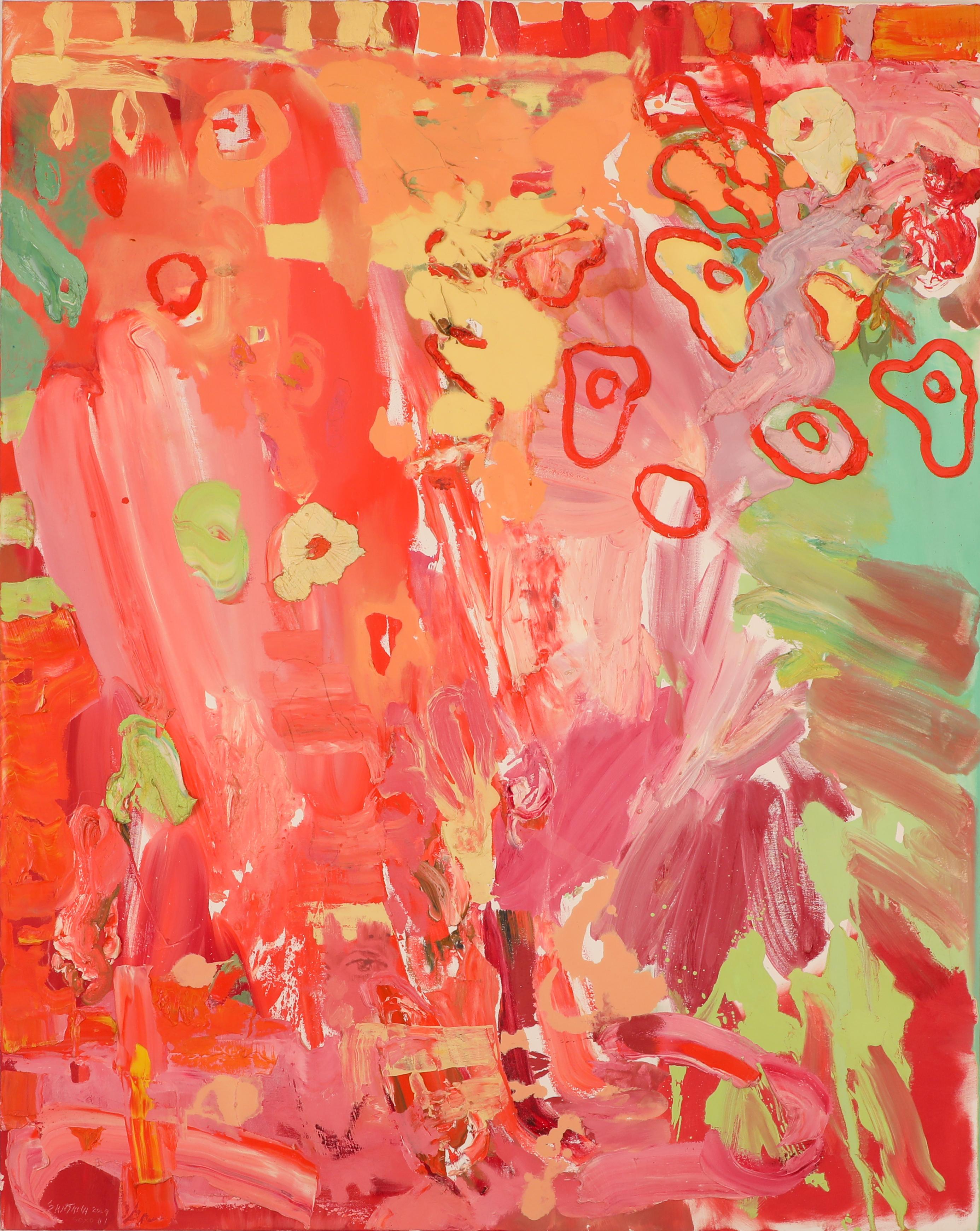 Alexandro SANTANA Abstract Painting - Hopscotch