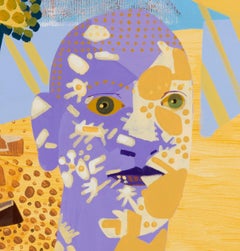 Camouflage South - 21st Century, Summer, Yellow, Trees, Blue, Man, Landscape