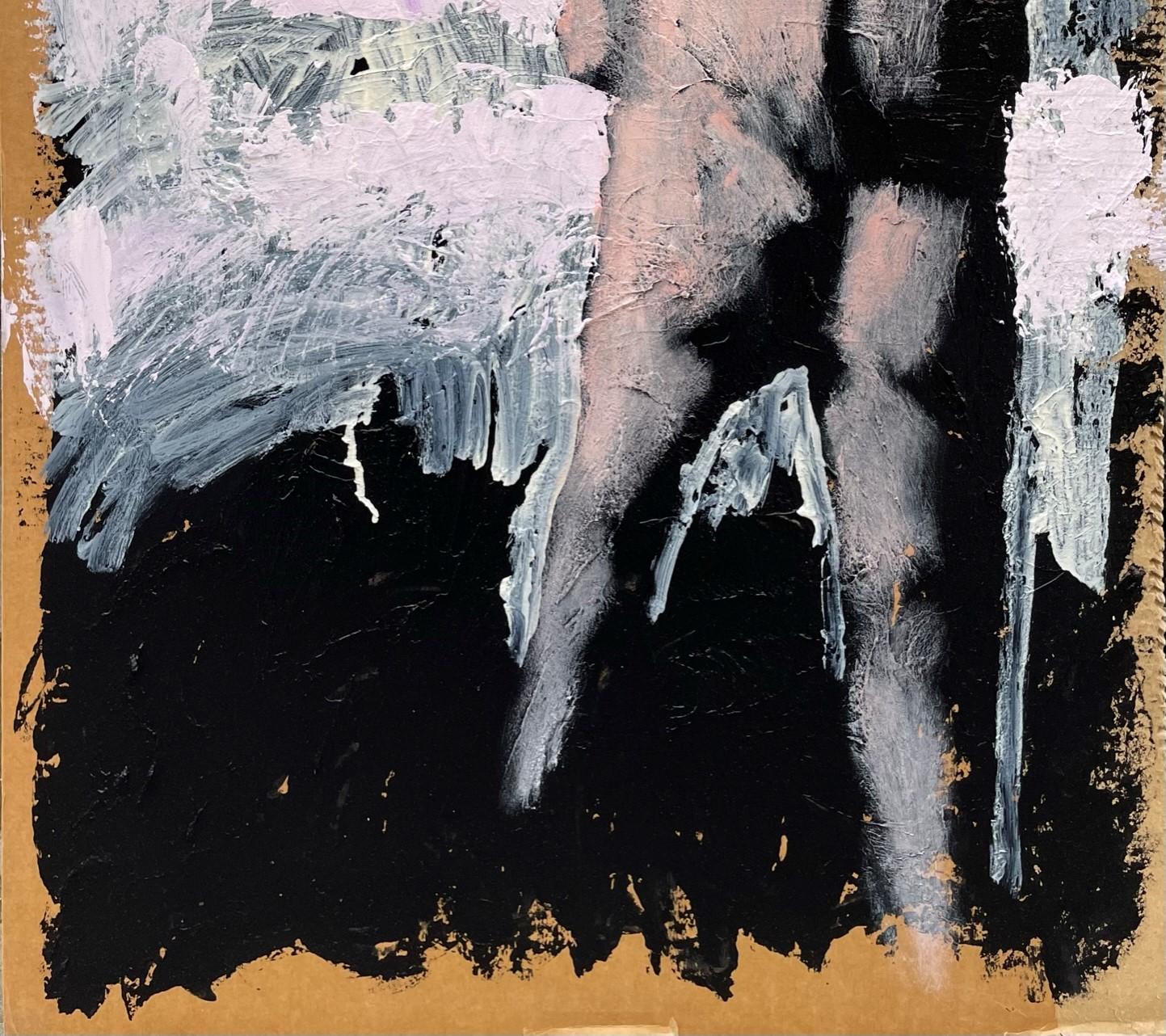 Free Study - Wrestler - 21st Century, Nude, Figurative - Contemporary Painting by Alexandru Rădvan