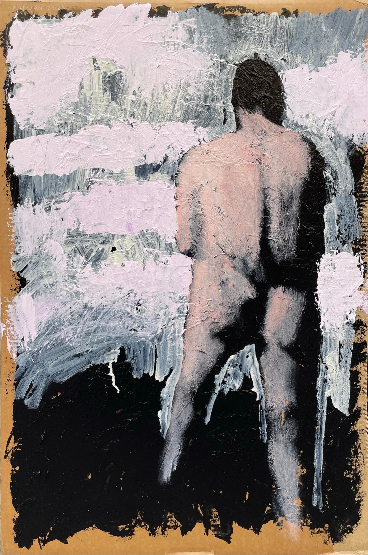 Alexandru Rădvan Nude Painting – Freie Studie – Wrestler – 21. Jahrhundert, Akt, figurativ