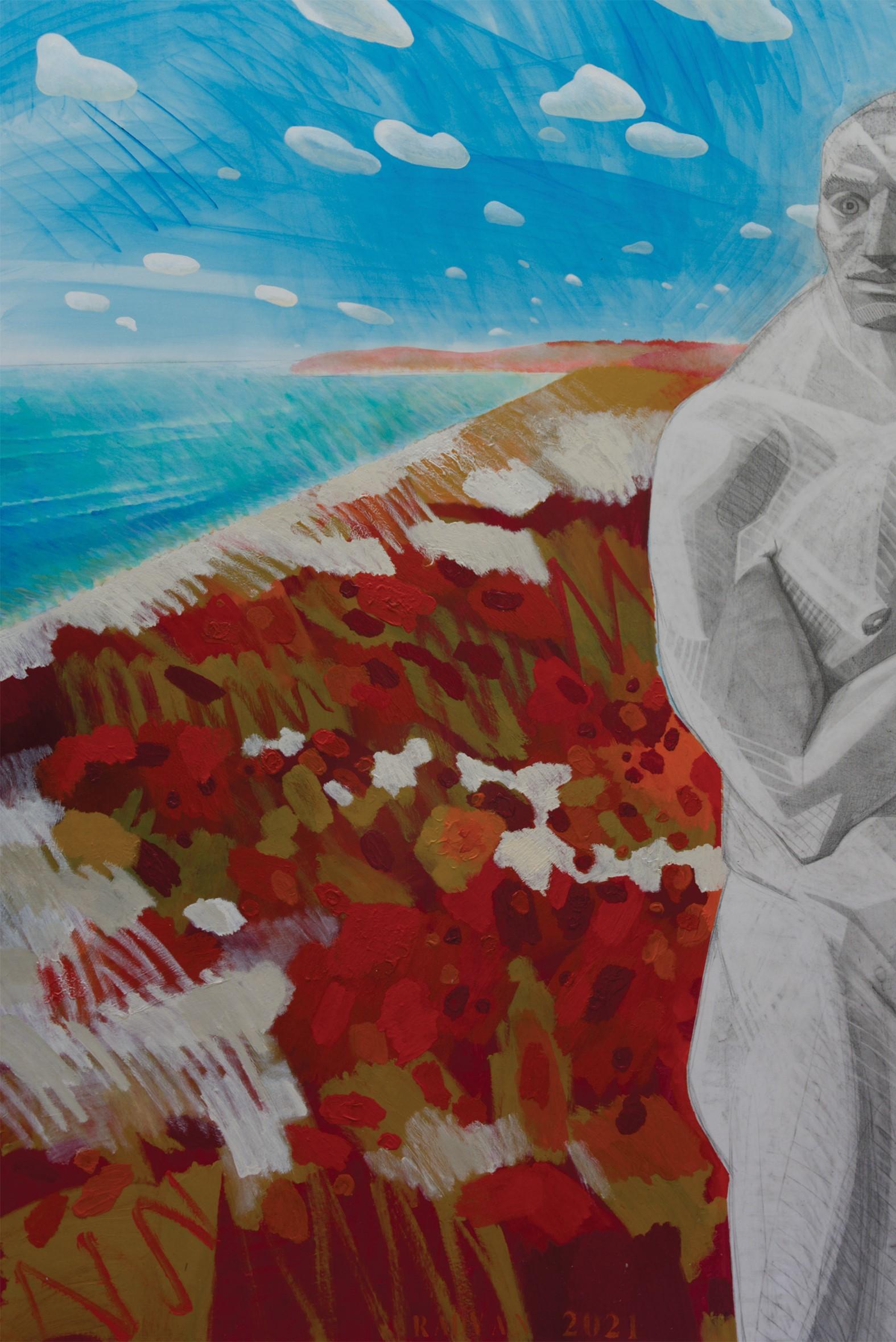 Homme en graphite sur la plage rouge, 2021
acrylique sur toile
78 47/64 H x 72 53/64 L cm
200 H x 185 L cm

Signé au milieu du front

L'œuvre d'art a fait partie de l'exposition solo du musée 