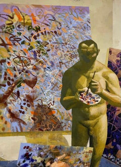 Used Le Chef d'oeuvre inconnu - 21st Century, Male, Nude, Contemporary, Yellow