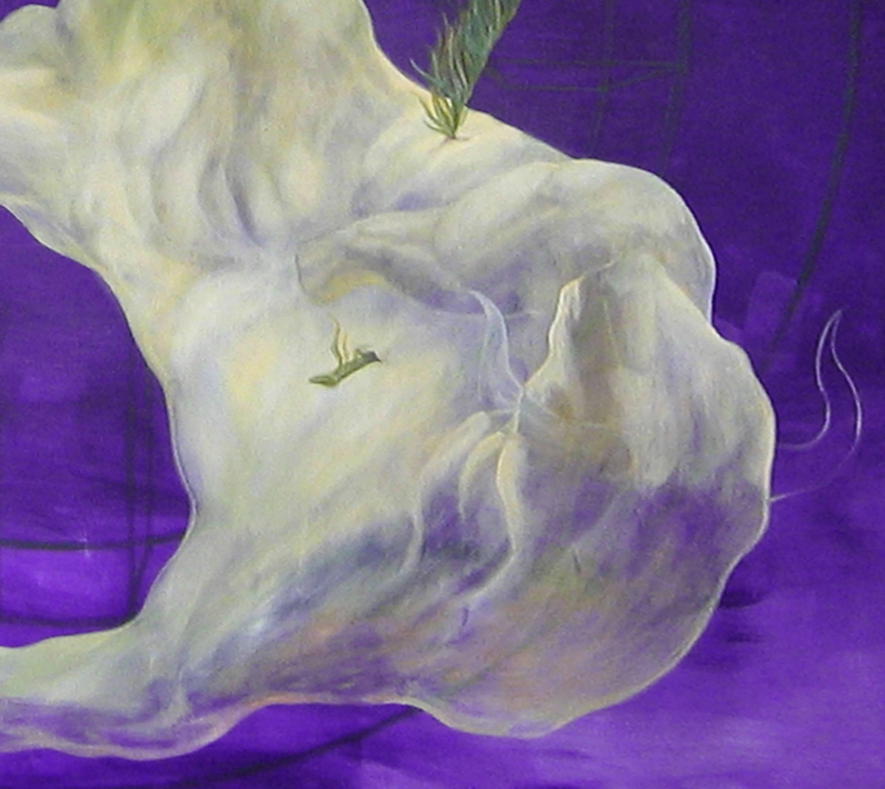 Na kinonikn sistima - 21e siècle, peinture figurative, violette, acrylique - Painting de Alexandru Rădvan