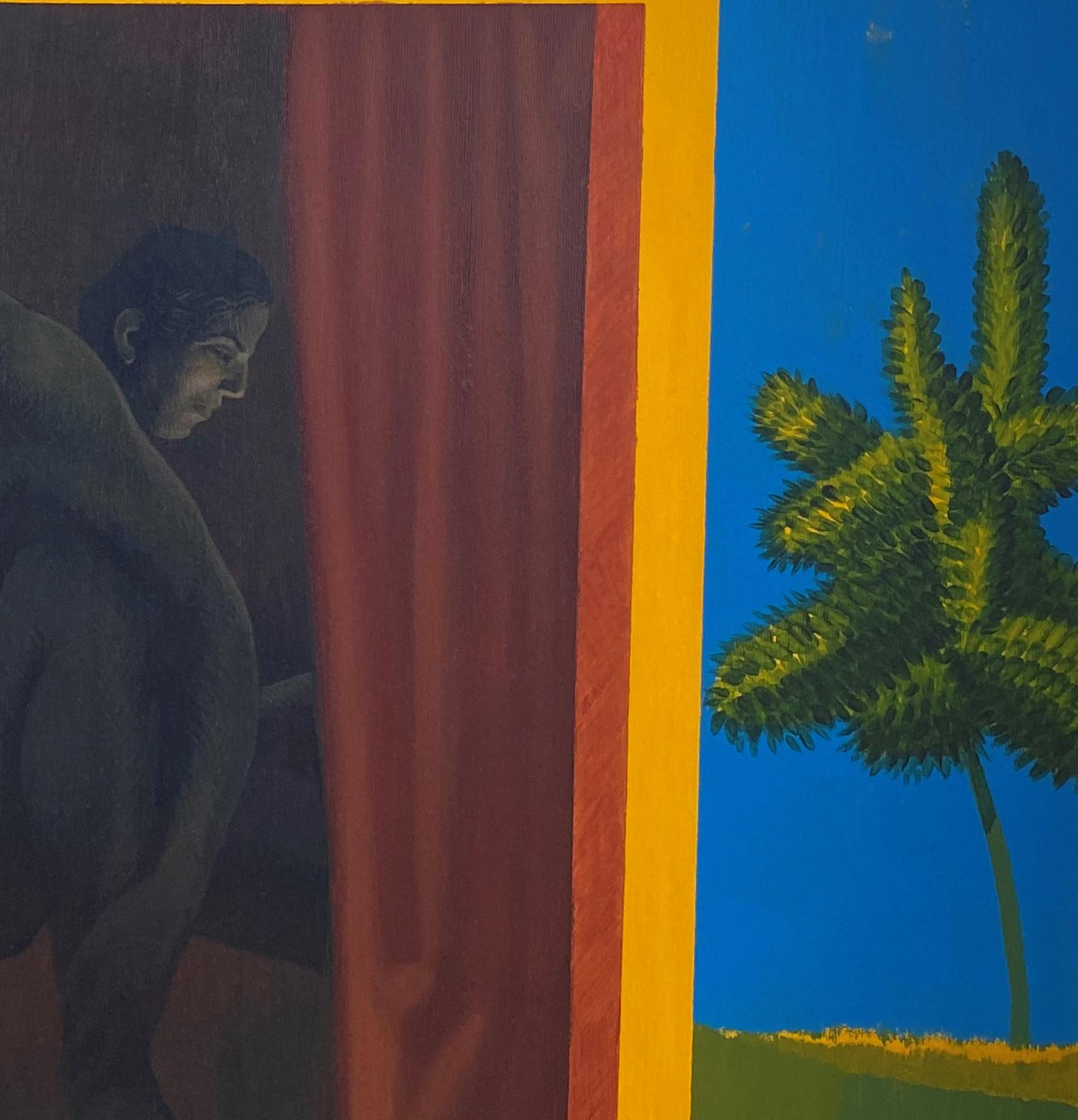 Pandemia, 2020
acrilico su tela
27 9/16 H. x 27 9/16 L. in.
70 H. x 70 W cm

La nuova serie di dipinti firmati da Alexandru Rădvan è nata durante il totale isolamento del 2020. È il momento in cui per un attimo i rumori, i desideri, i sogni, gli