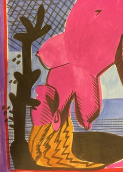 Mujeres extrañas IV - Contemporáneo, Desnudo, Mujer, Rosa, Retorcido, Arte Figurativo