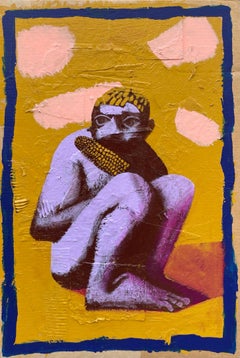 Or et maïs d'été - Art contemporain, Figuratif, Jaune