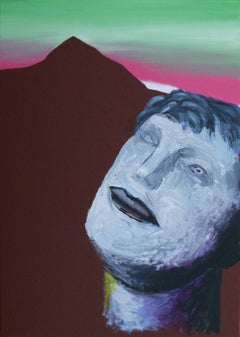 White Head - Contemporary Art, Figurative Painting, 21st Century, Portrait, Male