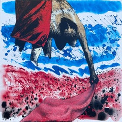 Women & Water - 21st Century, Nude, Red, Blue, Contemporary Painting, Sea