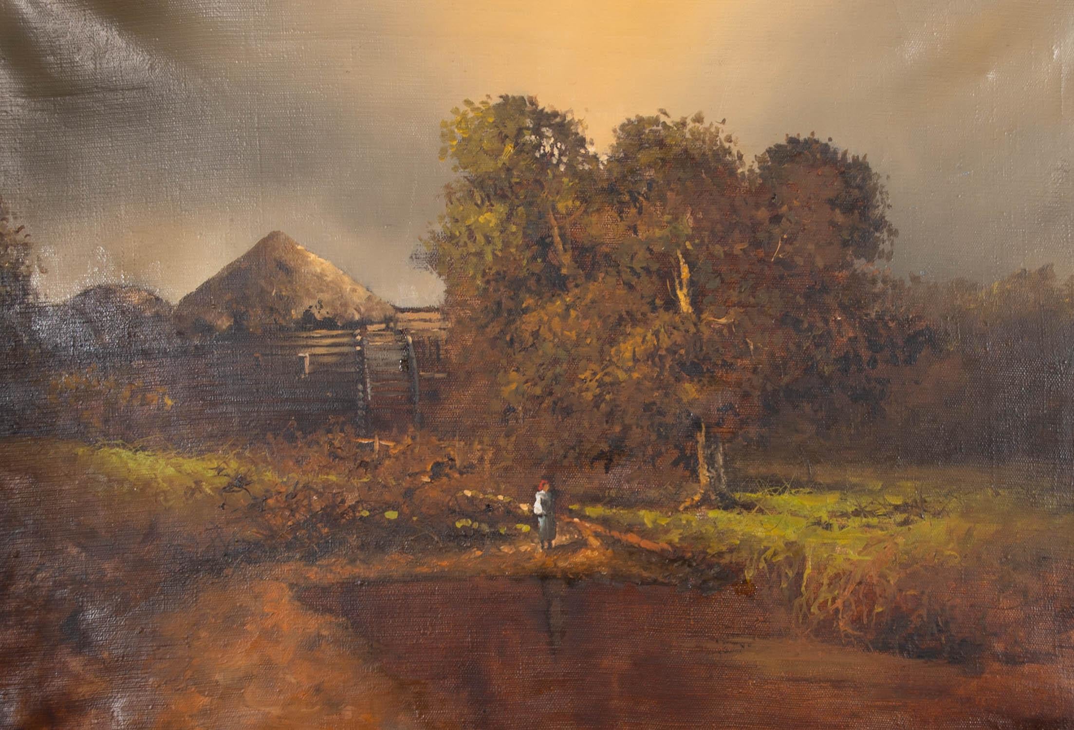 Alexei Bakeev - 1990 Oil, Evening For Sale 1