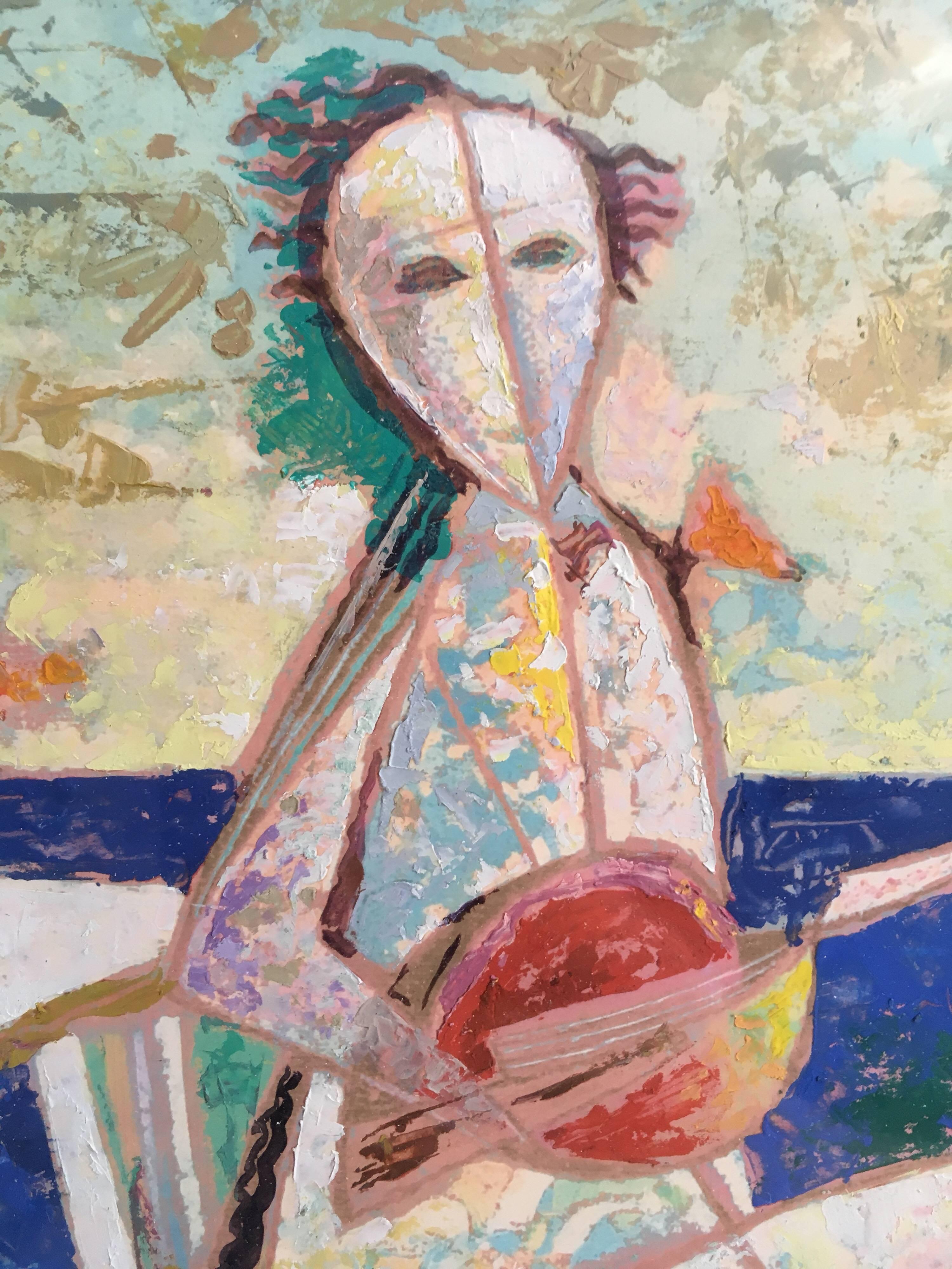 abstract paintings of musicians