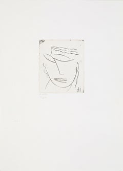 Kopf (Ergeben), 1923/2014, Original-Radierung, Posthumer Druck in limitierter Auflage