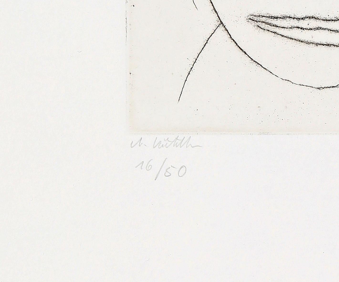 Kopf (Ergeben), 1923/2014, Expressionist Etching, Posthumous Limited Edition For Sale 1