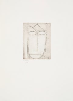 Kopf (Erstaunen), 1923/2014, Expressionistische Radierung, Posthume limitierte Auflage