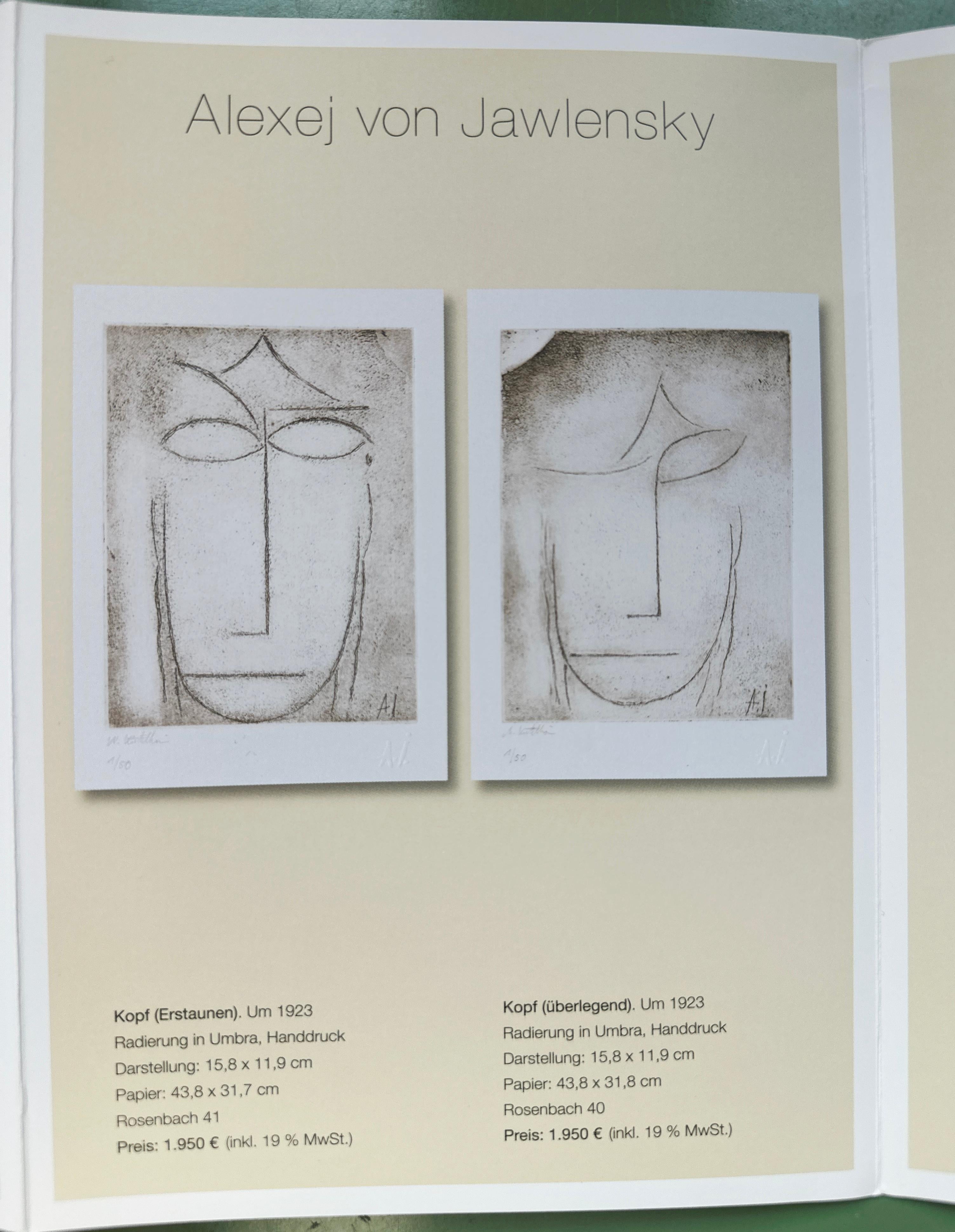 Kopf (Erstaunen), 1923/2014, Expressionist Etching, Posthumous Limited Edition For Sale 4