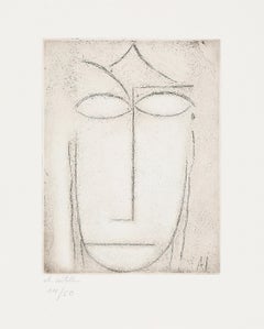 Kopf (Erstaunen), 1923/2014, Aguafuerte expresionista, Edición póstuma limitada