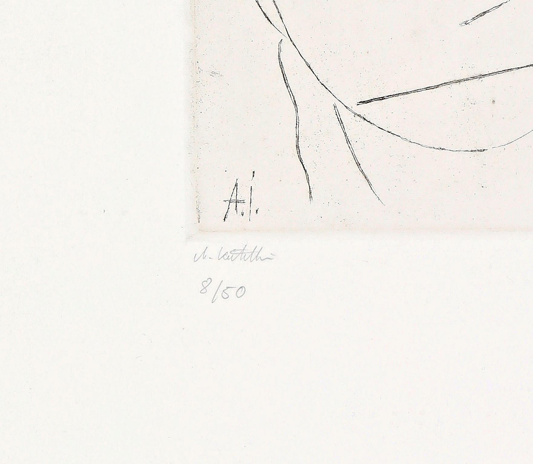 Kopf (Geneigter Kopf), 1923/2014, Expressionist Etching, Posthumous L. Edition - Print by Alexej Jawlensky